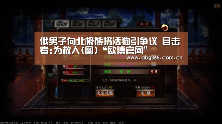 俄男子向北极熊扔活狗引争议 目击者:为救人(图)“欧博官网”(图2) 欧博ABG最新版本